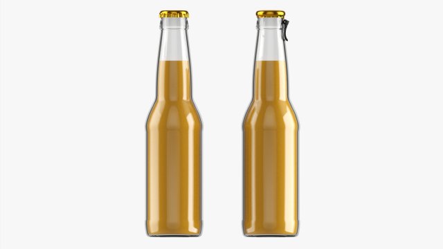 Glass Soda Soft Drink Water Bottle 22 3D Model .c4d .max .obj .3ds .fbx .stl .blend 