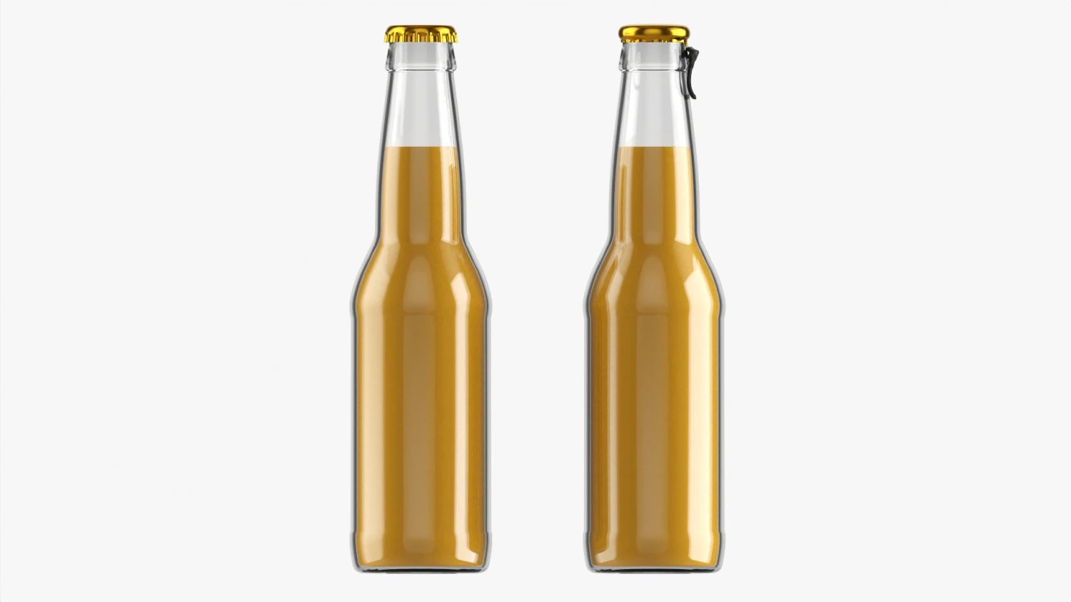 Glass Soda Soft Drink Water Bottle 22 3D Model .c4d .max .obj .3ds .fbx .stl .blend 