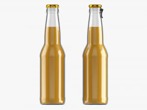 Szklana butelka na wodę gazowaną 22 Model 3D