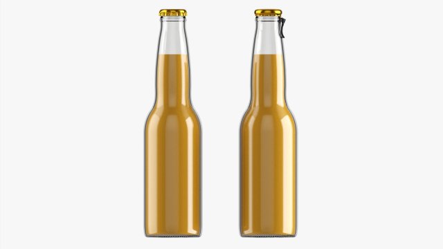 Glass Soda Soft Drink Water Bottle 23 3D Модель .c4d .max .obj .3ds .fbx .stl .blend 