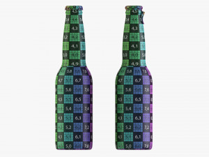 Glass Soda Soft Drink Water Bottle 23 3D Модель