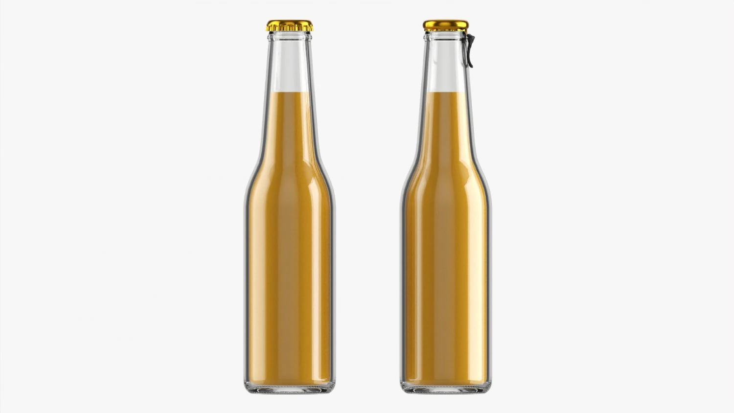 Glass Soda Soft Drink Water Bottle 24 3D Model .c4d .max .obj .3ds .fbx .stl .blend 