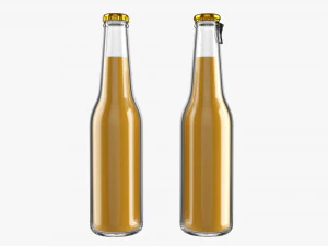 Glass Soda Soft Drink Water Bottle 24 3D Model