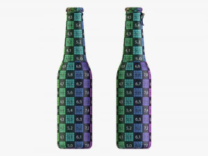 Glass Soda Soft Drink Water Bottle 24 3D Model
