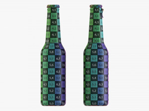 Glass Soda Soft Drink Water Bottle 25 3D Модель