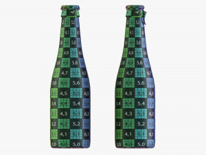 Glass Soda Soft Drink Water Bottle 26 Modelo 3D
