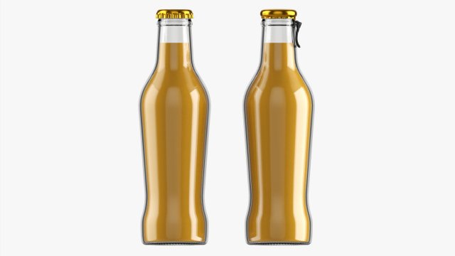 Glass Soda Soft Drink Water Bottle 29 3D Model .c4d .max .obj .3ds .fbx .stl .blend 