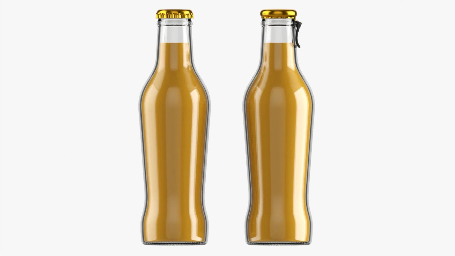 Glass Soda Soft Drink Water Bottle 29 3D Model .c4d .max .obj .3ds .fbx .stl .blend 