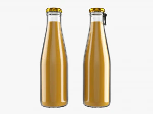 Glass Soda Soft Drink Water Bottle 30 3D Model