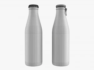 Glass Soda Soft Drink Water Bottle 31 3D Model