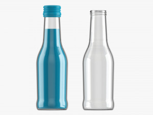 Glass Soda Soft Drink Water Bottle 32 Modelo 3D