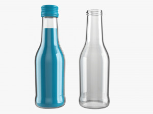 Glass Soda Soft Drink Water Bottle 32 3D Model