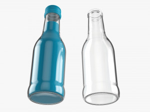 Glass Soda Soft Drink Water Bottle 32 3D Model