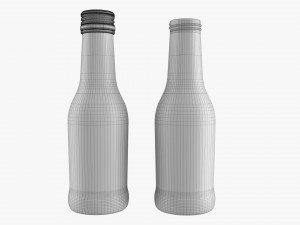 Glass Soda Soft Drink Water Bottle 32 3D Model