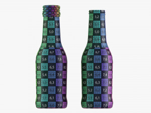 Glass Soda Soft Drink Water Bottle 32 3D Model