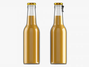 Glass Soda Soft Drink Water Bottle 33 3D Model