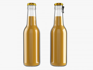 Glass Soda Soft Drink Water Bottle 33 Modello 3D