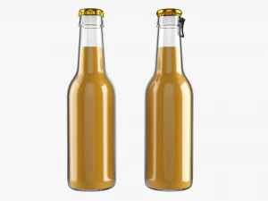 Glass Soda Soft Drink Water Bottle 33 3D Model