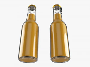Glass Soda Soft Drink Water Bottle 33 3D Model