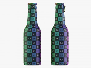Glass Soda Soft Drink Water Bottle 33 Modello 3D