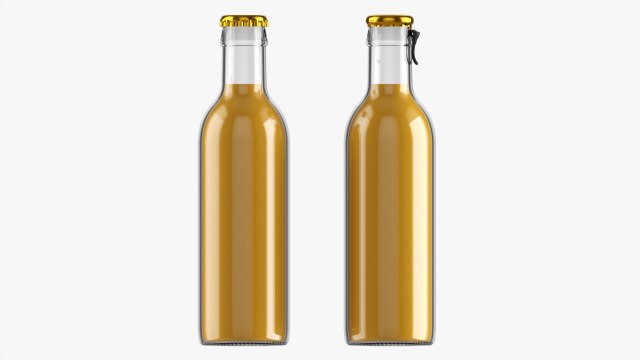 Glass Soda Soft Drink Water Bottle 34 3D मॉडल .c4d .max .obj .3ds .fbx .stl .blend 