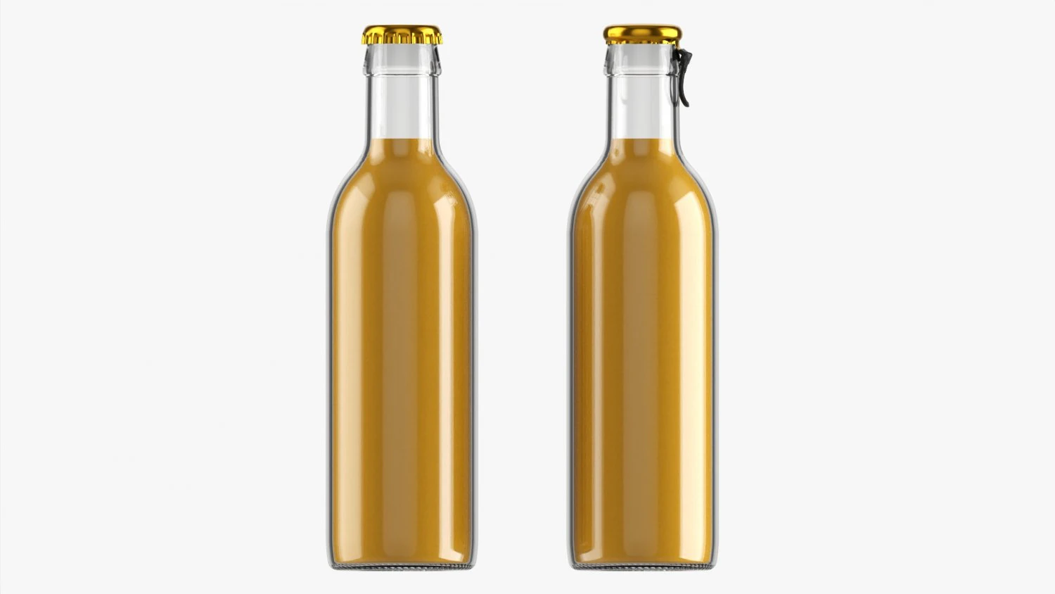 Glass Soda Soft Drink Water Bottle 34 3D Model .c4d .max .obj .3ds .fbx .stl .blend 
