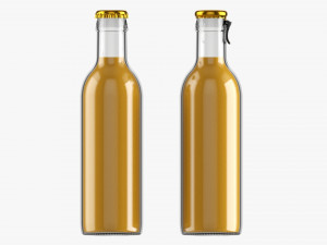 Glass Soda Soft Drink Water Bottle 34 Model 3D