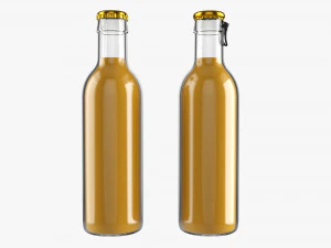 Glass Soda Soft Drink Water Bottle 34 3D Model