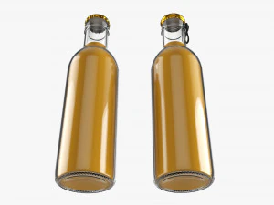 Glass Soda Soft Drink Water Bottle 34 3D Model