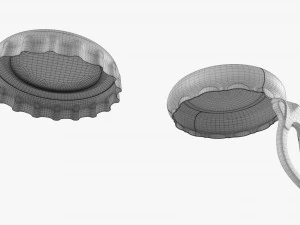 Glass Soda Soft Drink Water Bottle 34 3D Model