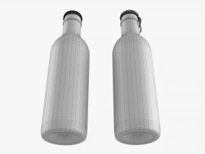Glass Soda Soft Drink Water Bottle 34 3D Model