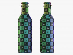Glass Soda Soft Drink Water Bottle 34 3D मॉडल