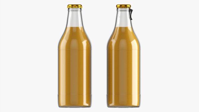 Glass Soda Soft Drink Water Bottle 35 3D Model .c4d .max .obj .3ds .fbx .stl .blend 