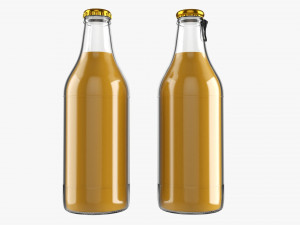 Glass Soda Soft Drink Water Bottle 35 3D Model