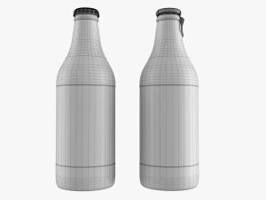 Glass Soda Soft Drink Water Bottle 35 3D Model
