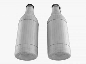 Glass Soda Soft Drink Water Bottle 35 3D Model