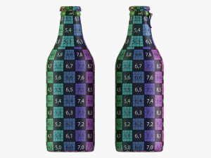 Glass Soda Soft Drink Water Bottle 35 3D Model