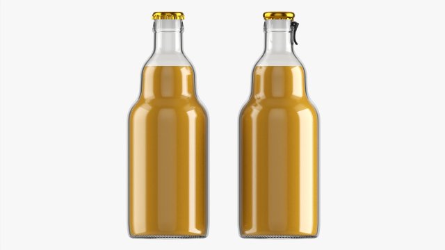 Glass Soda Soft Drink Water Bottle 36 3D Model .c4d .max .obj .3ds .fbx .stl .blend 