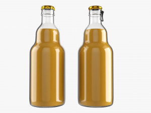 Glass Soda Soft Drink Water Bottle 36 3D Model
