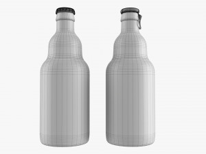 Glass Soda Soft Drink Water Bottle 36 3D Model