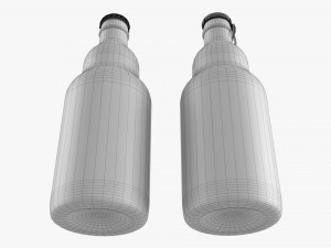 Glass Soda Soft Drink Water Bottle 36 3D Model
