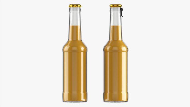 Glass Soda Soft Drink Water Bottle 37 3D Модель .c4d .max .obj .3ds .fbx .stl .blend 