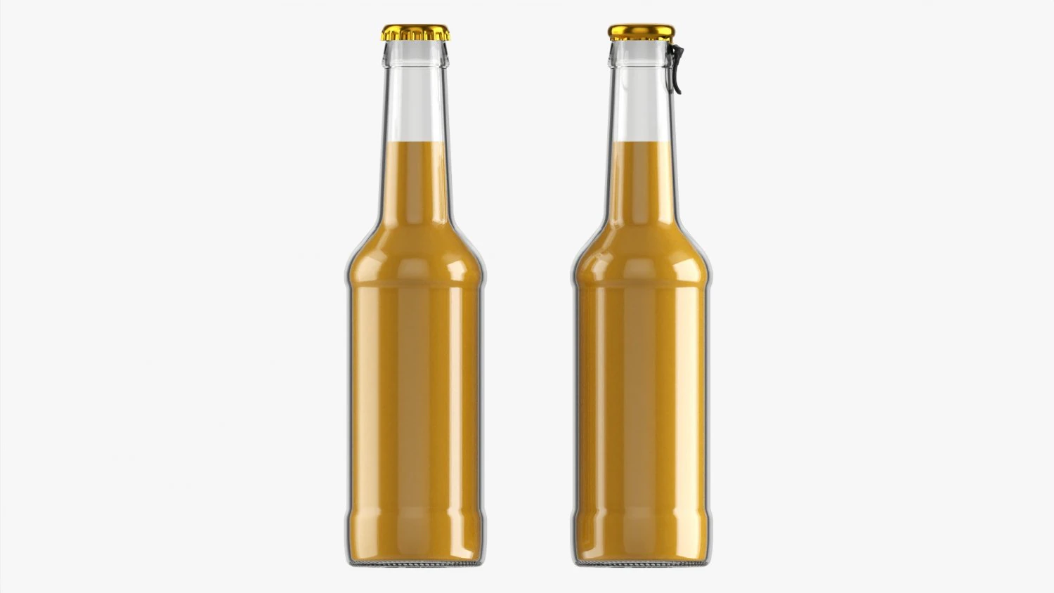 Glass Soda Soft Drink Water Bottle 37 3D Model .c4d .max .obj .3ds .fbx .stl .blend 
