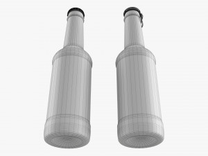 Glass Soda Soft Drink Water Bottle 37 3D Модель
