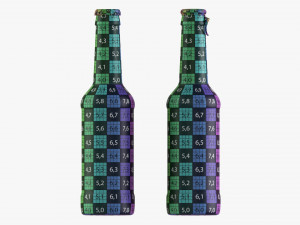 Glass Soda Soft Drink Water Bottle 37 3D Модель