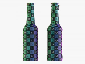 Glass Soda Soft Drink Water Bottle 37 3D Model