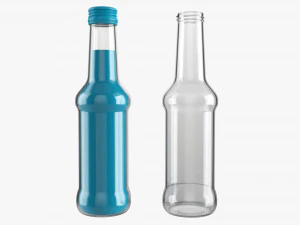Glass Soda Soft Drink Water Bottle 38 3D Model
