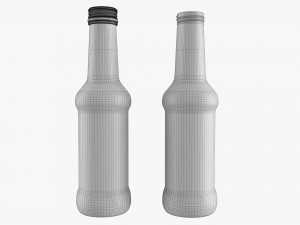 Glass Soda Soft Drink Water Bottle 38 3D 모델