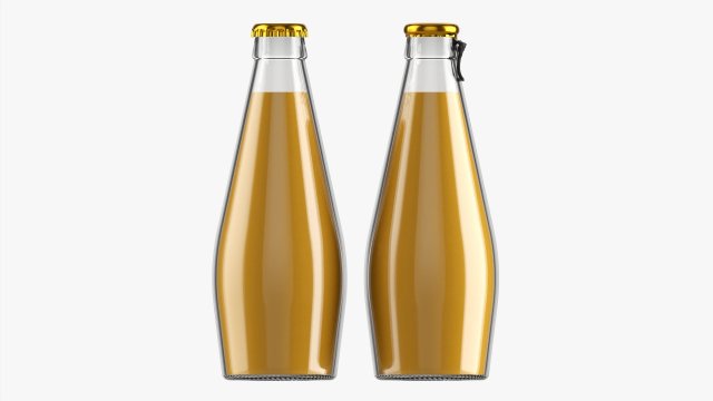 Glass Soda Soft Drink Water Bottle 39 3D Модель .c4d .max .obj .3ds .fbx .stl .blend 