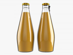Glass Soda Soft Drink Water Bottle 39 3D Model